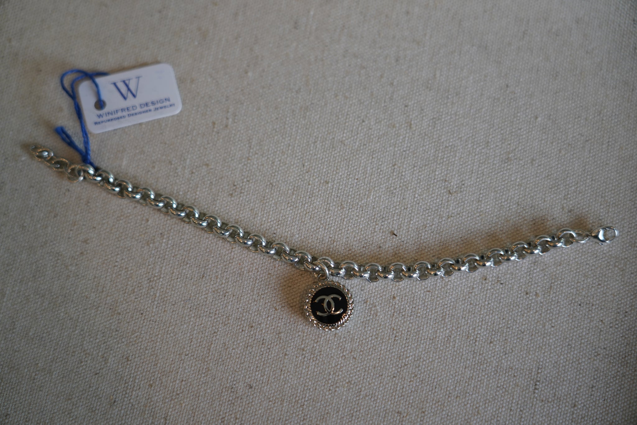 Winifred Design Authentic Repurposed Designer CC Bracelet No. 64