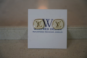 Winifred Design Authentic Repurposed Designer LV Earrings No. 49