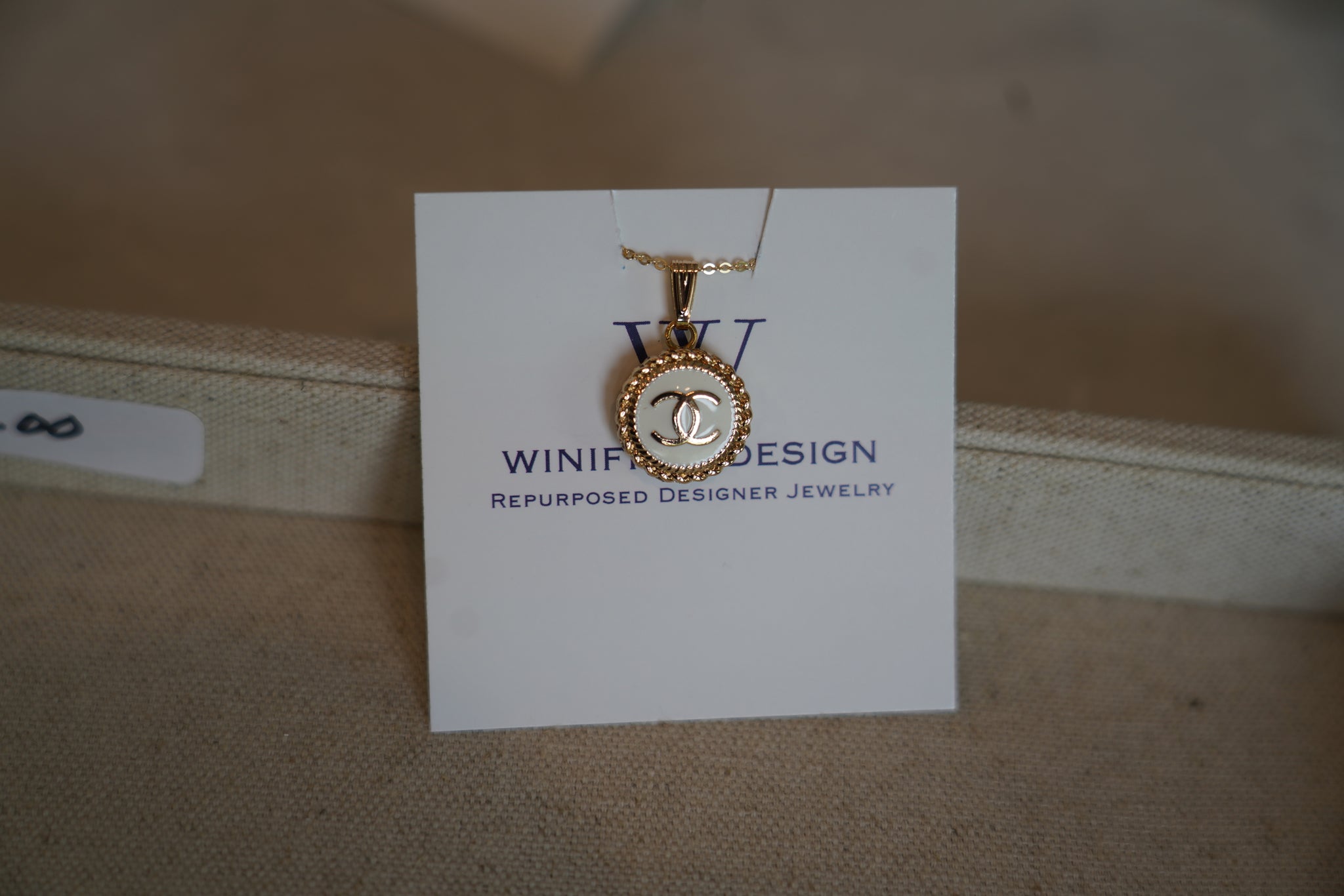 Winifred Design Authentic Repurposed Designer CC Necklace No. 45