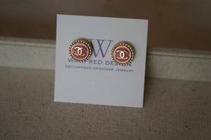 Winifred Design Authentic Repurposed Designer CC Earrings No. 51