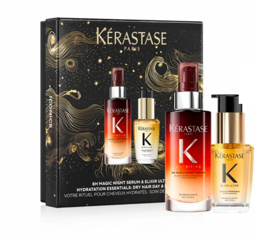 Kerastase Iconic Duo Gift Set - 8H Magic Night Serum + Elixir Ultime Oil