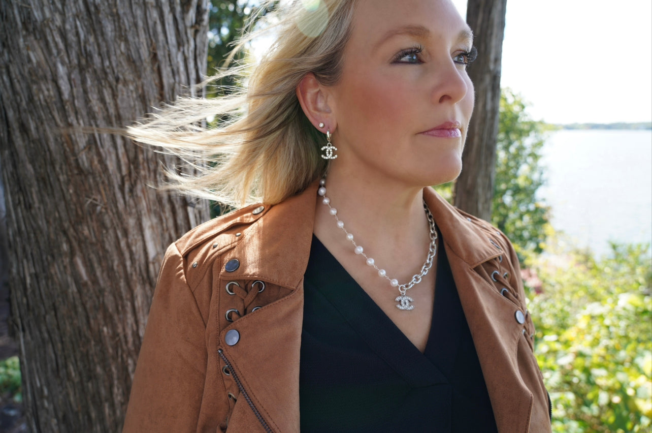 Winifred Design Authentic Repurposed Designer Earrings No. 14